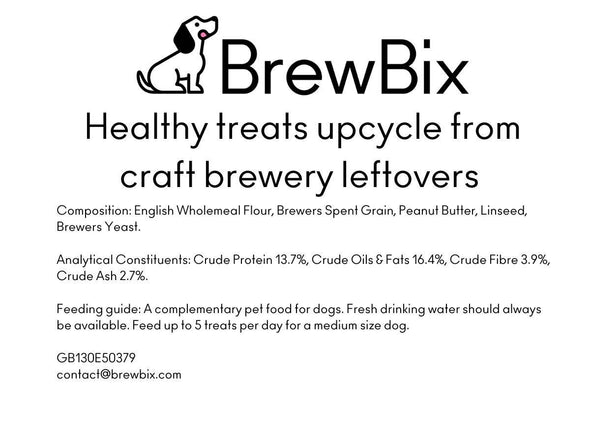 100g BrewBix Peanut Butter Dog biscuits