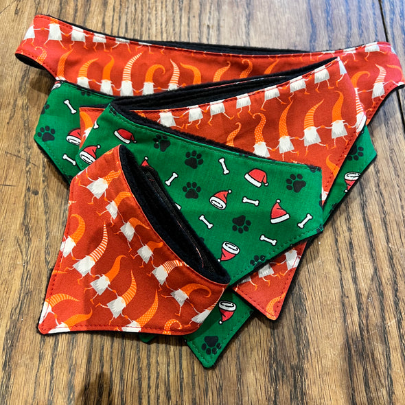 Christmas gnomes or Santa paws dog bandanna