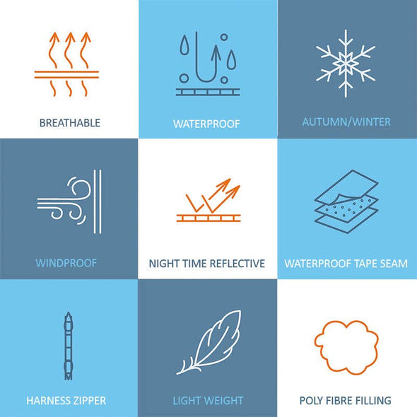 Miro & Makauri Winter Dog Coat "Rasberry & Grey"