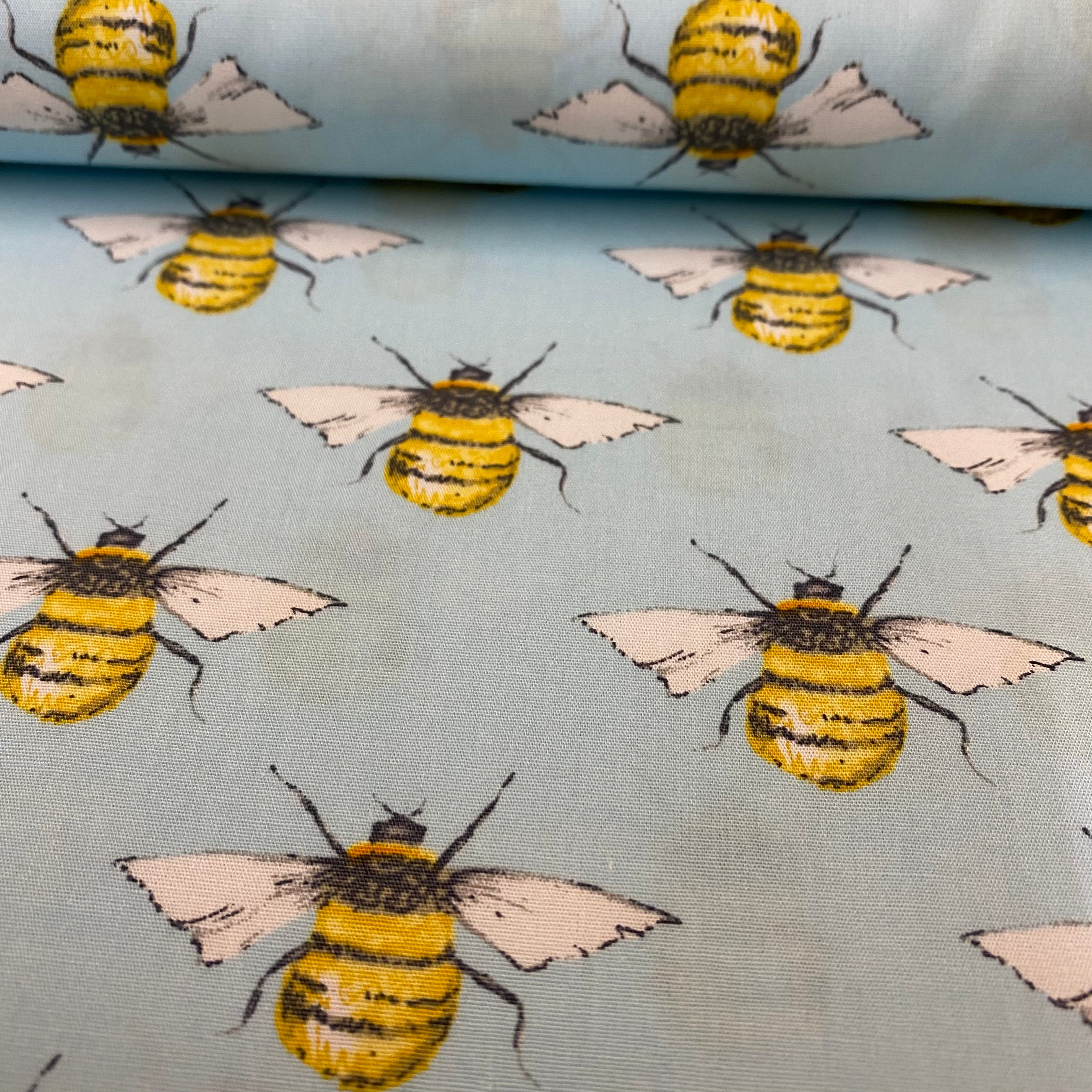 Honey Bee Cotton Fabric, Flower Garden, Everyday Favorites, Robert Honey Bee Cotton Fabric, Flower Garden, Everyday Favorites, Robert