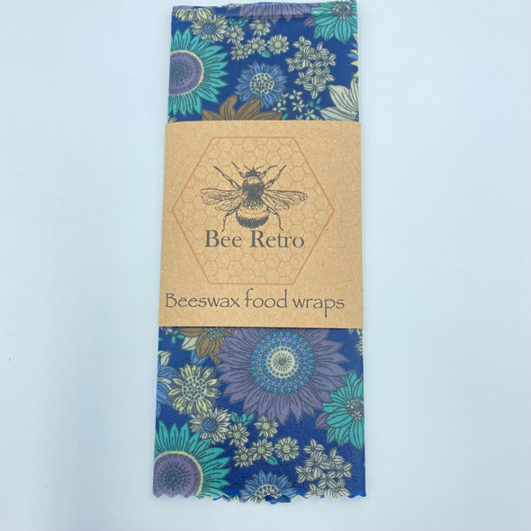 Blue Sunflower- Eco Friendly Beeswax Wrap